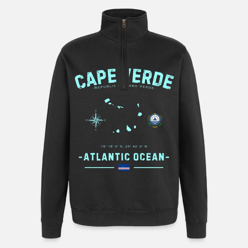 Cape Verde Atlantic Ocean - Quarter-Zip Sweatshirt - black