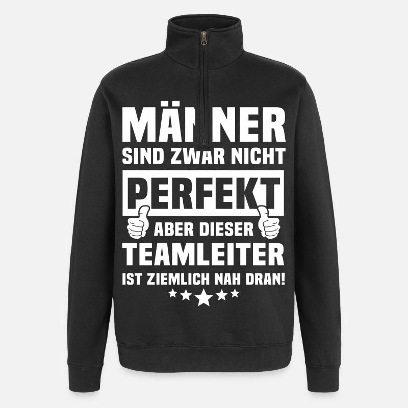 Teamleiter - Quarter-Zip-Sweatshirt - Schwarz