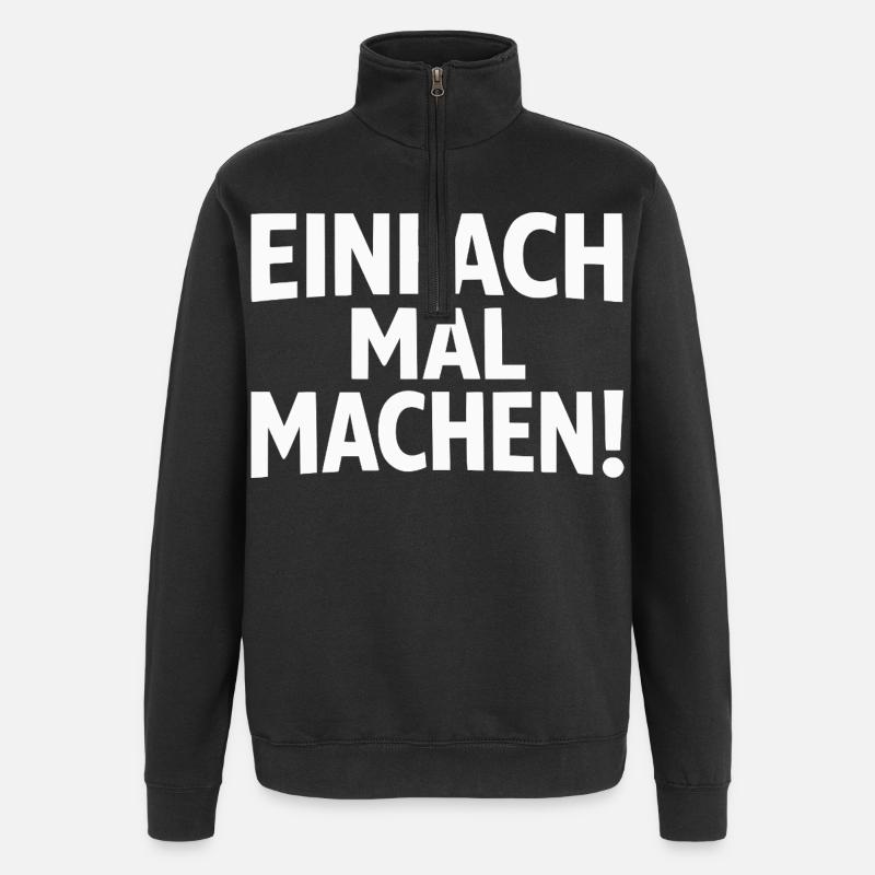 Fais-le simplement - Sweat à zip 1/4 - noir