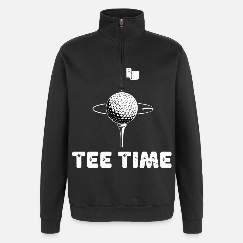 Golf Tee Time - Quarter-Zip Sweatshirt - black