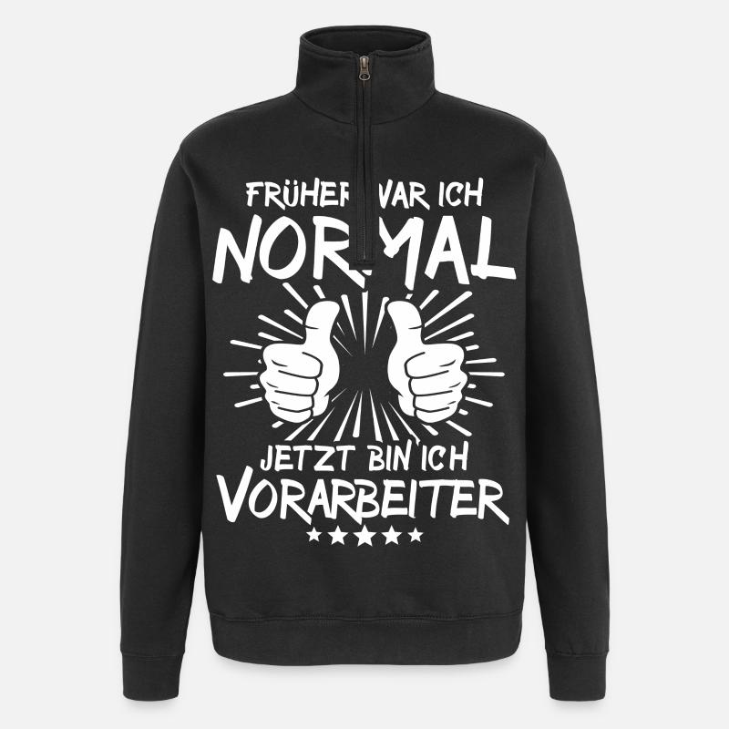 Vorarbeiter - Quarter-Zip-Sweatshirt - Schwarz
