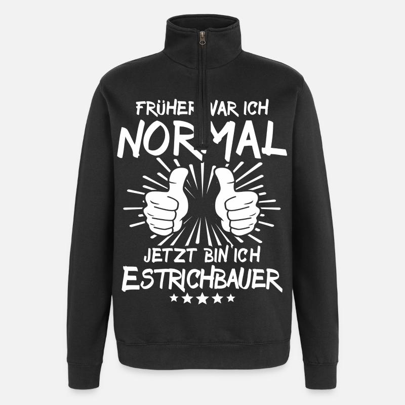 Estrichbauer - Quarter-Zip-Sweatshirt - Schwarz
