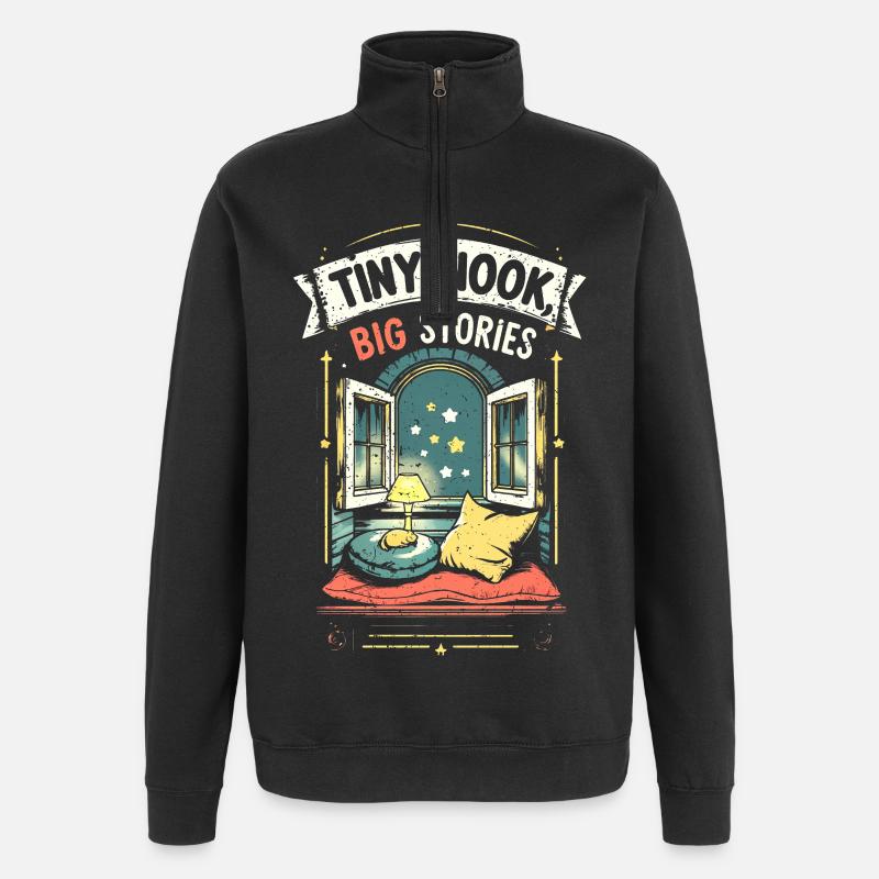 Tiny House Tiny Nook Grandes histoires - Sweat à zip 1/4 - noir
