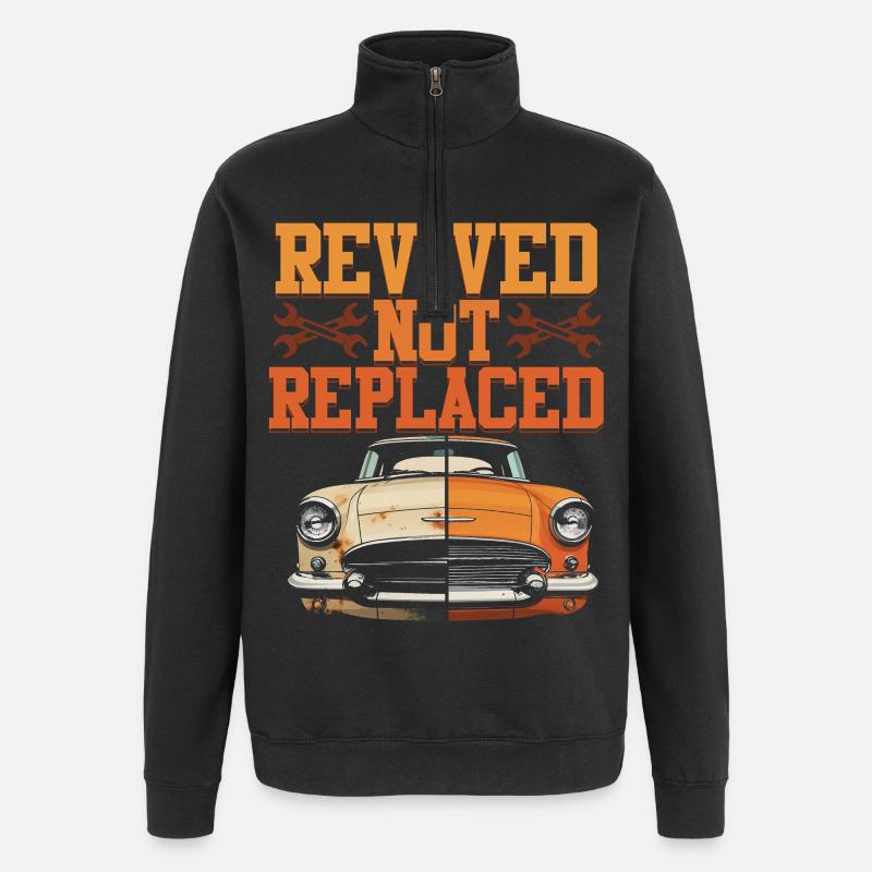 Restauration automobile relancée Non remplacée - Sweat à zip 1/4 - noir