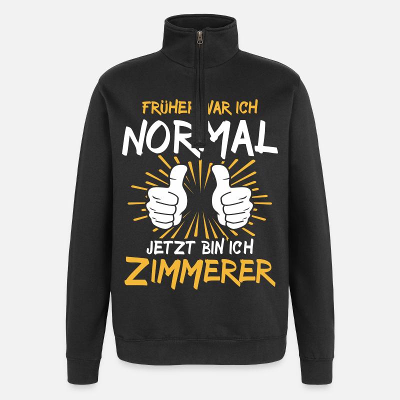 Zimmerer Spruch - Quarter-Zip Sweatshirt - black