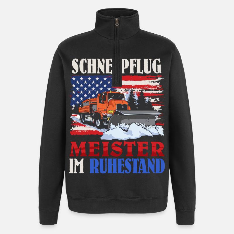 SNOWPLOW RETIRED MASTER Fun - Quarter-Zip Sweatshirt - black