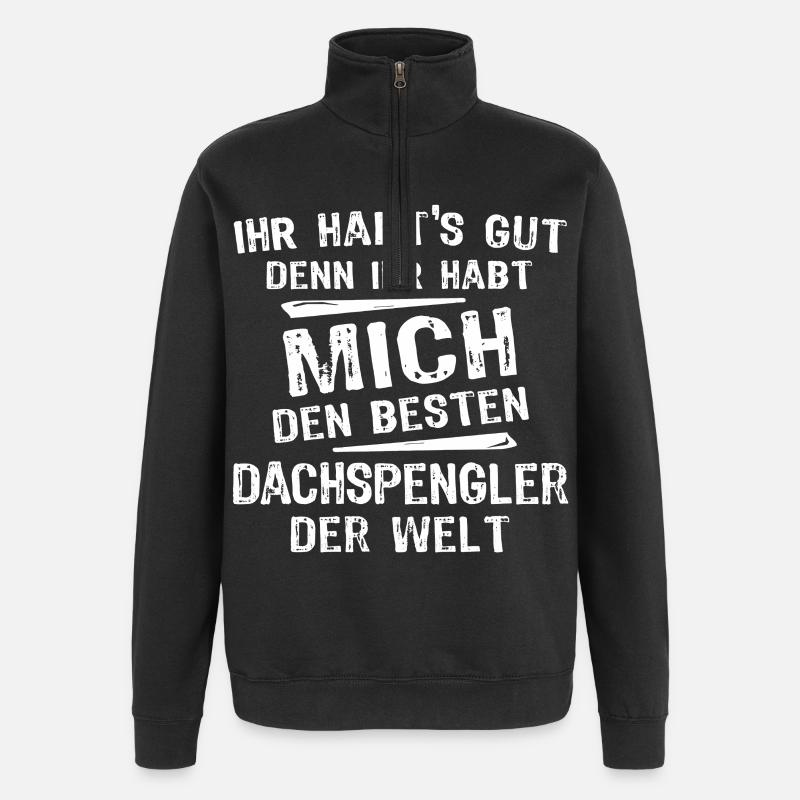 Dachspengler - Quarter-Zip Sweatshirt - black