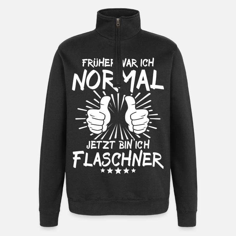 Flaschner - Quarter-Zip-Sweatshirt - Schwarz