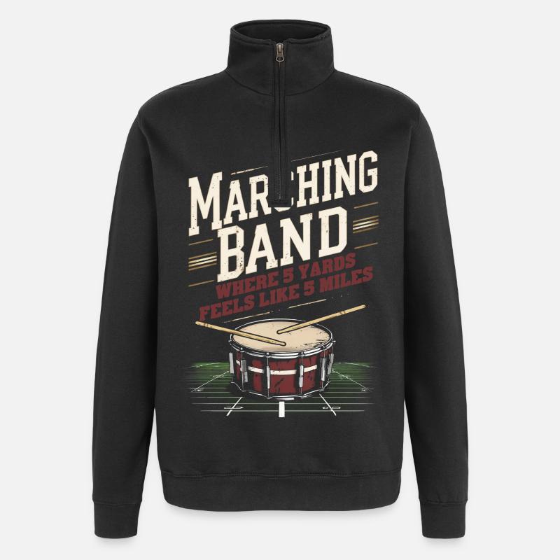 Marching band brass band - Quarter-Zip Sweatshirt - black