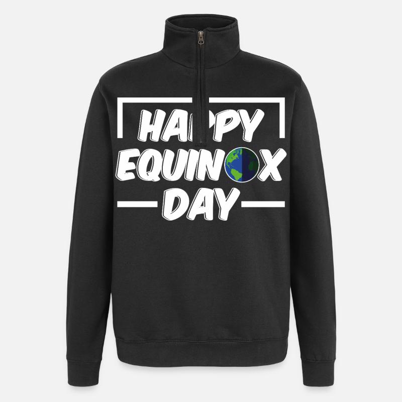 Joyeuse journée de l’équinoxe Pâques Ostara - Sweat à zip 1/4 - noir