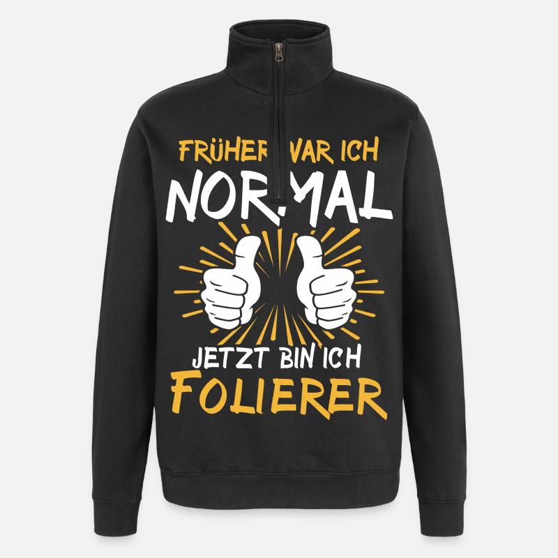 Expression Folier - Sweat à zip 1/4 - noir