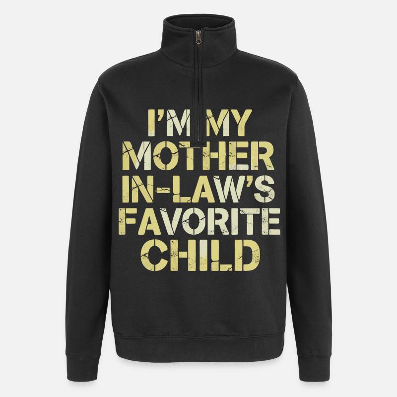 L’enfant préféré de la belle-mère - Sweat à zip 1/4 - noir
