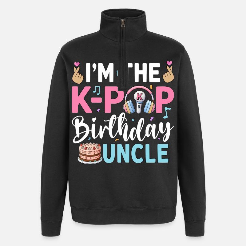 I'm The K-Pop Birthday Uncle - Quarter-Zip Sweatshirt - black