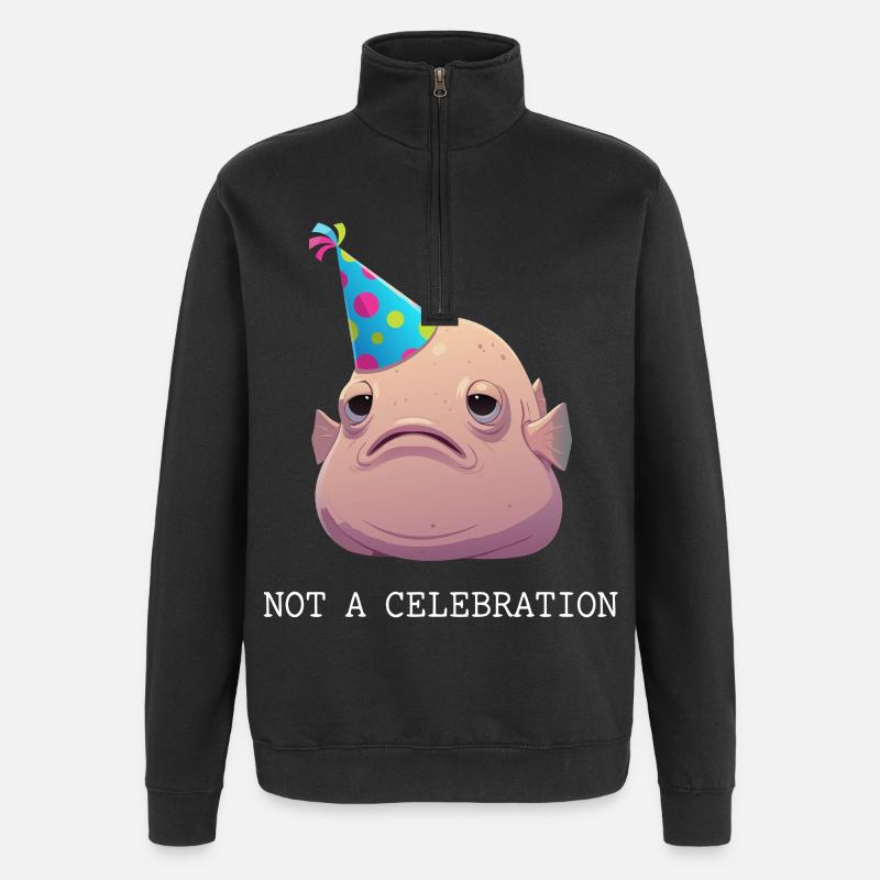 Blobfish, pas une célébration - Sweat à zip 1/4 - noir