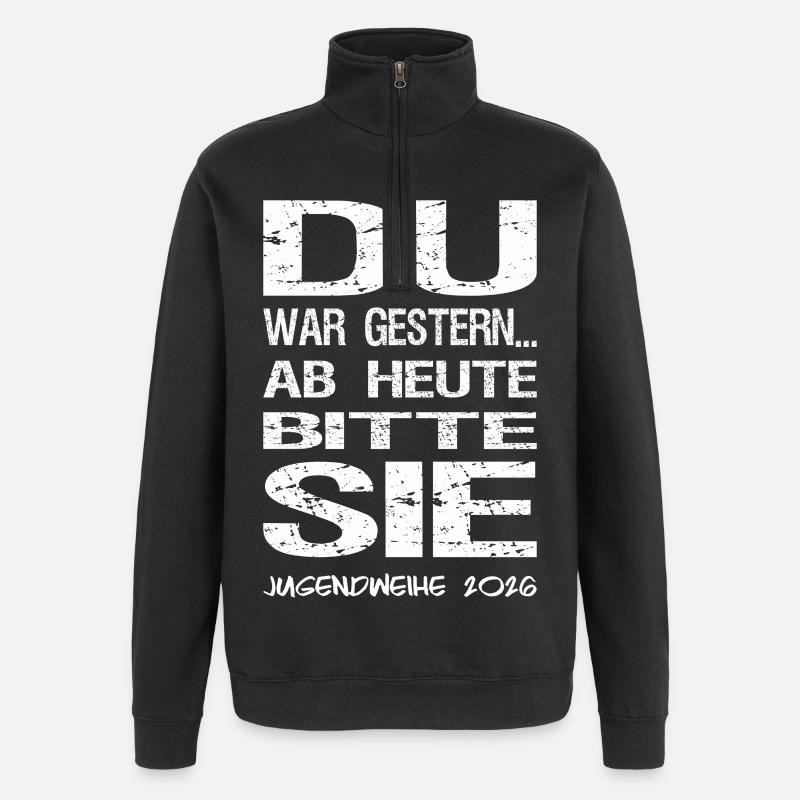 Jugendweihe - Jugendweihe 2026 - Quarter-Zip-Sweatshirt - Schwarz