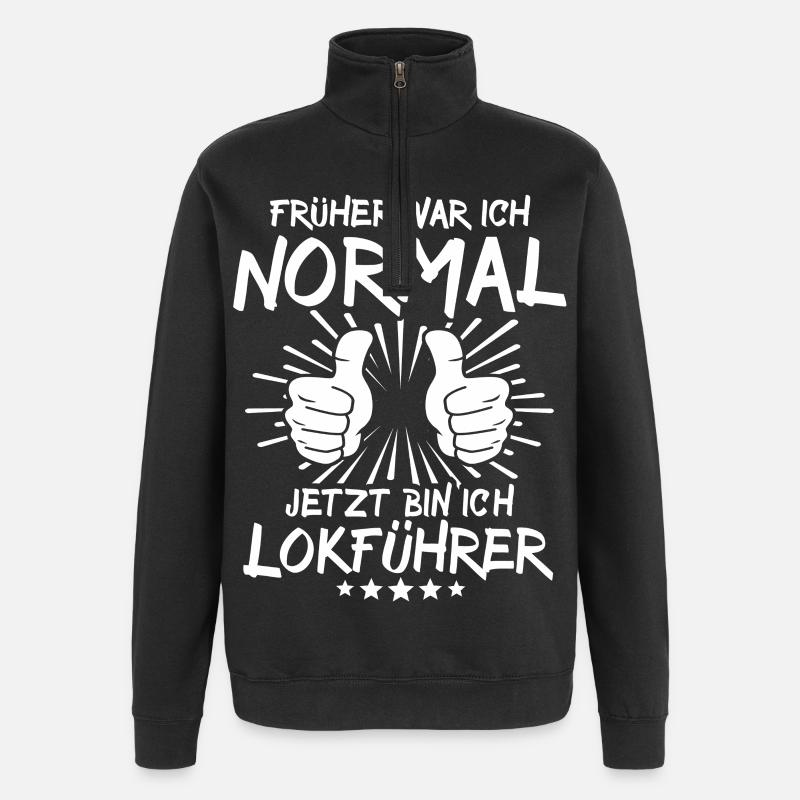 Engine driver - Quarter-Zip Sweatshirt - black