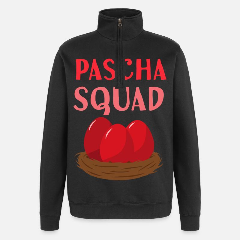 Griechische Oster-Pascha-Staffel Orthodoxe Ostern - Quarter-Zip-Sweatshirt - Schwarz