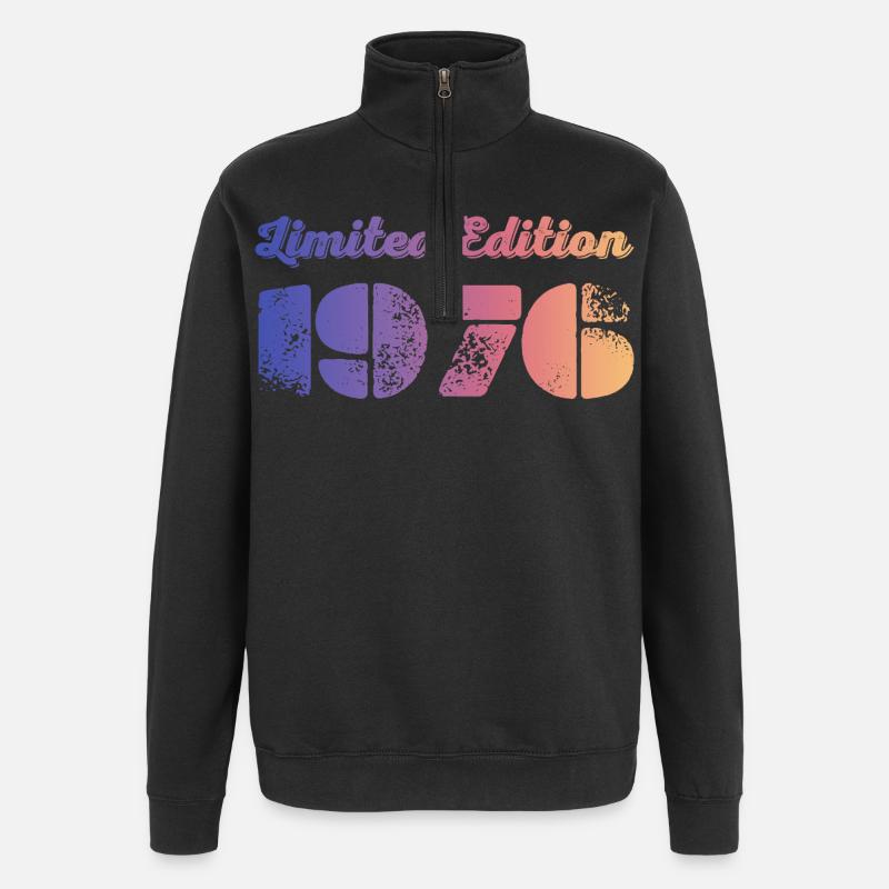 Millésime 1976 - Sweat à zip 1/4 - noir