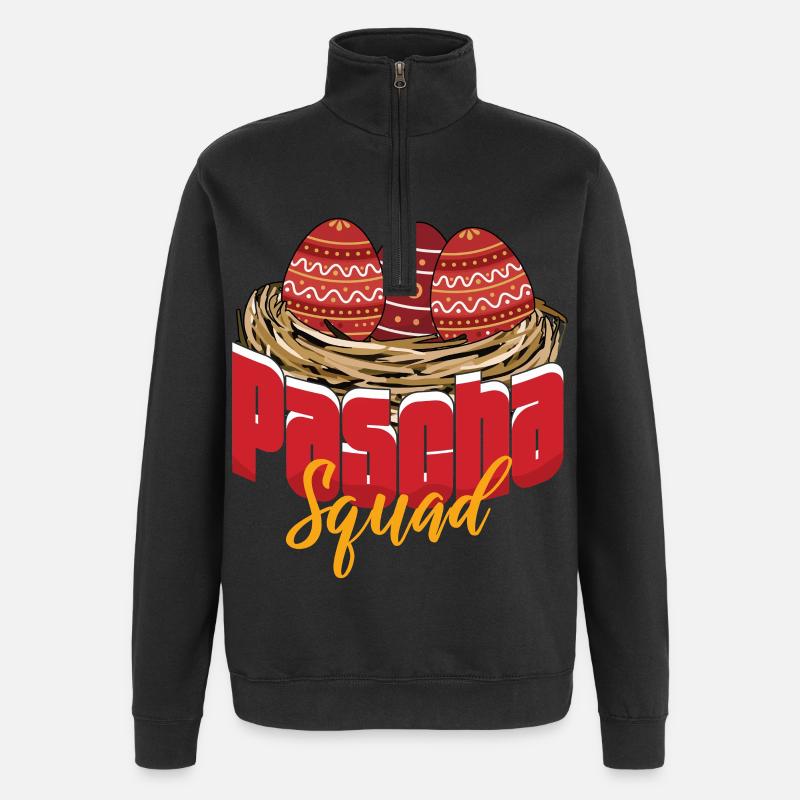 Pascha Squad Orthodox Easter Greek Easter - Quarter-Zip Sweatshirt - black