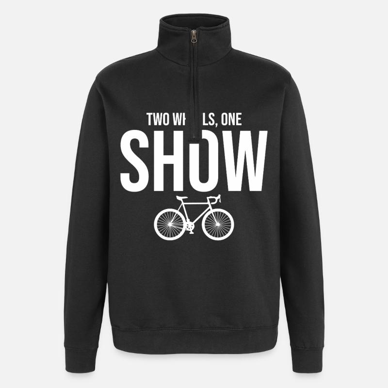 Professionel cykelakrobatik performancekunst - Sweatshirt med 1/4 lynlås - sort