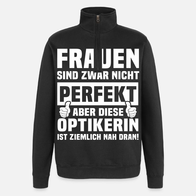 Beste Optikerin - Quarter-Zip-Sweatshirt - Schwarz