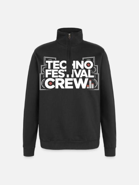 Techno Festival Crew – Techo Party Outfit - Quarter-Zip Sweatshirt - black