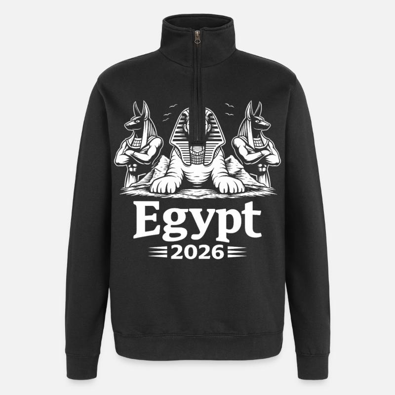 Sphinx Kleopatra Anubis Egypt 2026 Mystik - Quarter-Zip-Sweatshirt - Schwarz