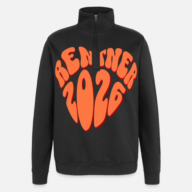 Rentner 2026 - Quarter-Zip-Sweatshirt - Schwarz