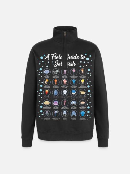 Guide To Jellyfish Scientific Biology - Quarter-Zip Sweatshirt - black