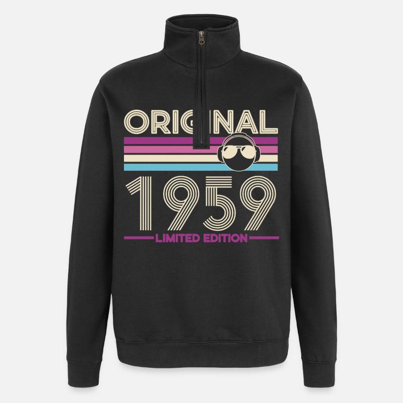 Original 1959 Édition Limitée Retro - Sweat à zip 1/4 - noir