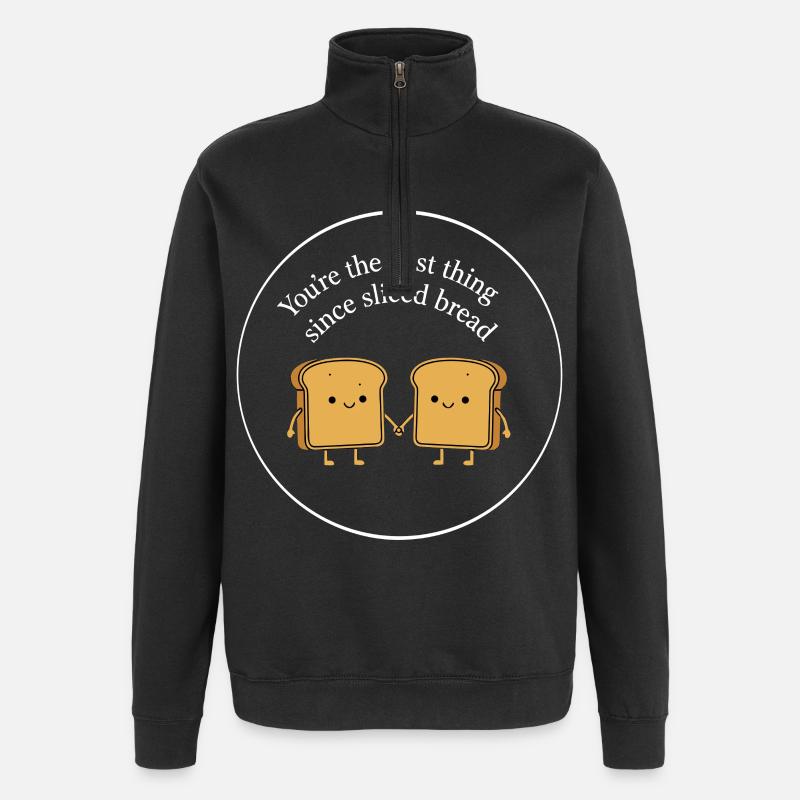 Best Thing Sliced Bread - Quarter-Zip Sweatshirt - black