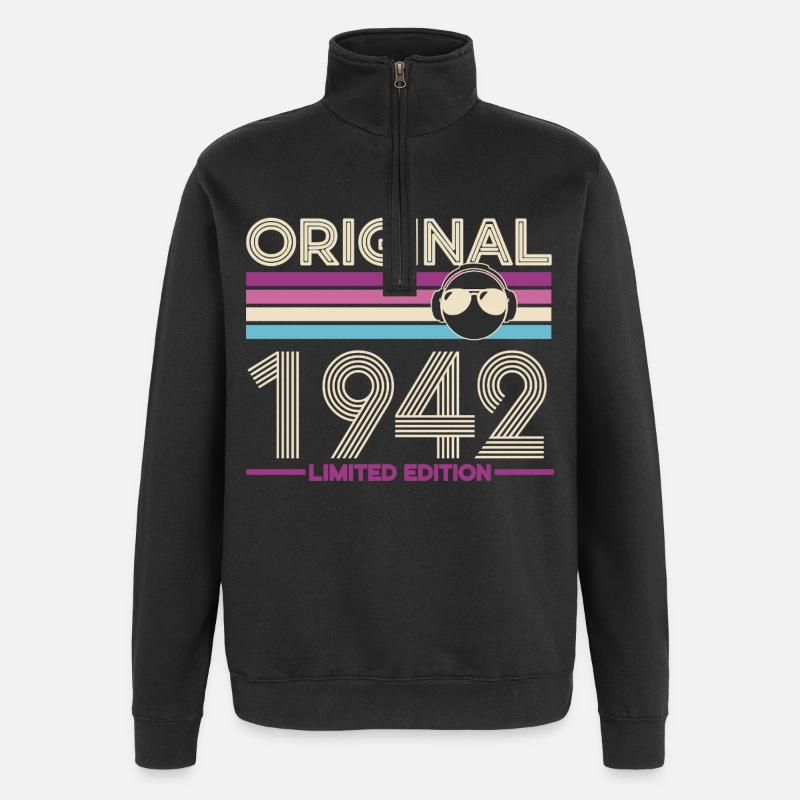 Original 1942 Limited Edition - Quarter-Zip Sweatshirt - black