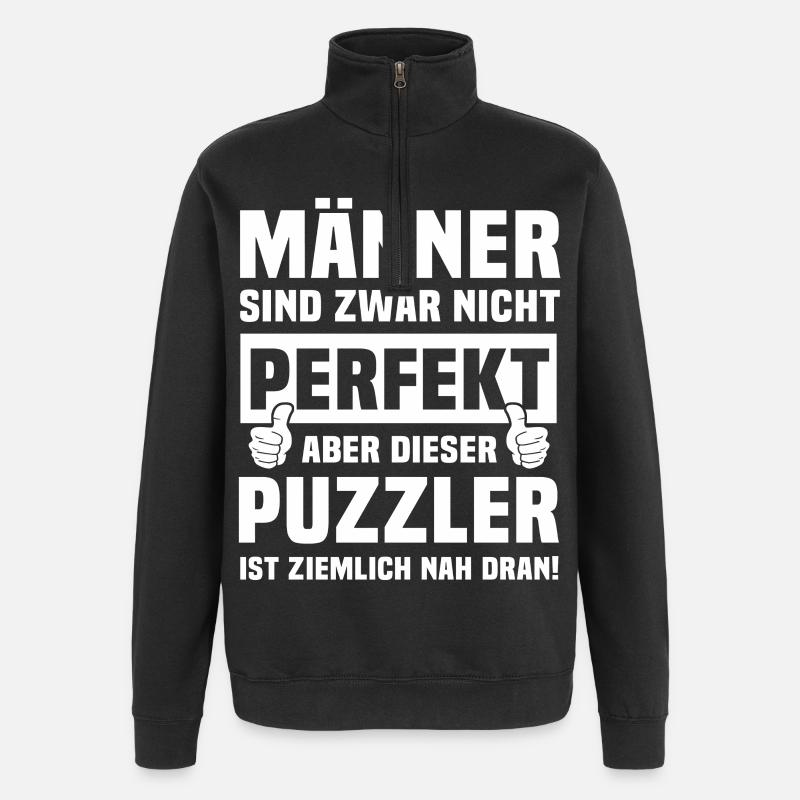 Puzzler - Quarter-Zip-Sweatshirt - Schwarz