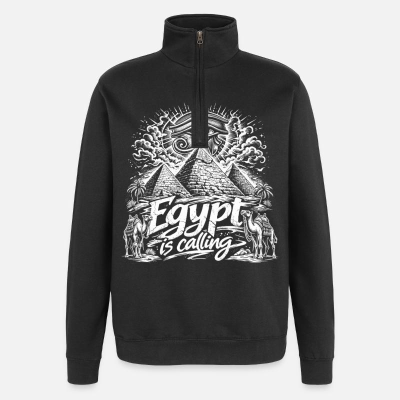 Egypt is calling Pharaoh Egypt Holidays - Quarter-Zip Sweatshirt - black