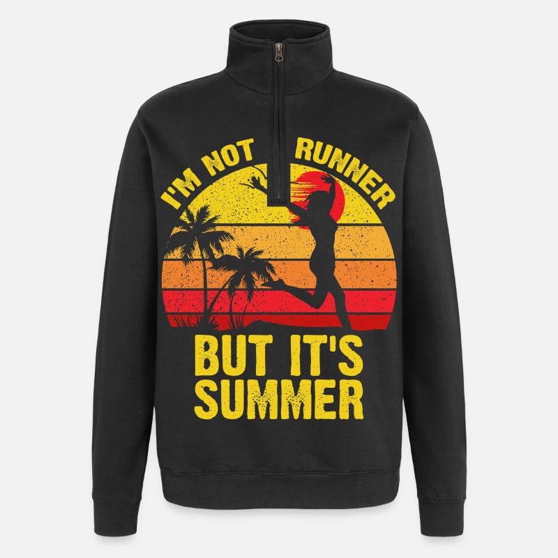 Sunset Sprint Pas un coureur - Sweat à zip 1/4 - noir
