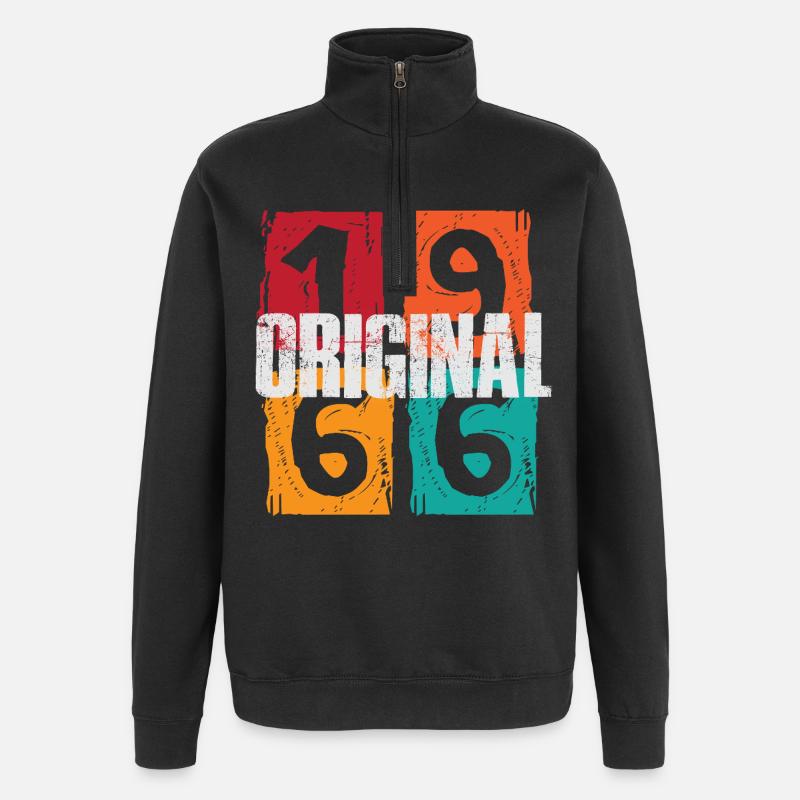 Original 1966 - Sweat à zip 1/4 - noir