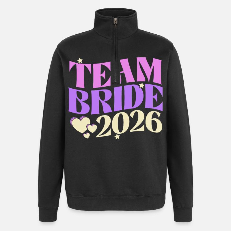 Équipe Mariée 2026 - Sweat à zip 1/4 - noir
