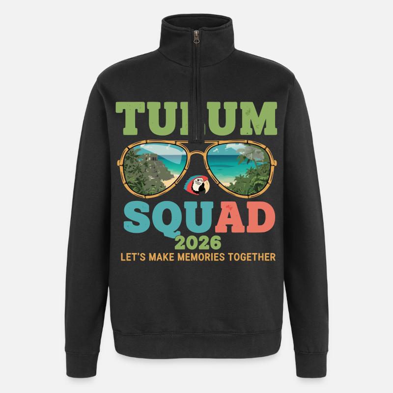 Vacances 2026 de l’équipe de Tulum - Sweat à zip 1/4 - noir