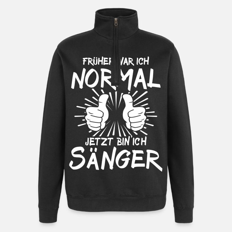 Sänger - Quarter-Zip-Sweatshirt - Schwarz