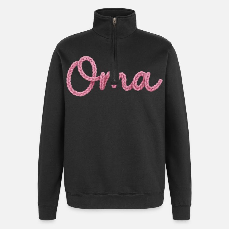 Grand-mère - Sweat à zip 1/4 - noir