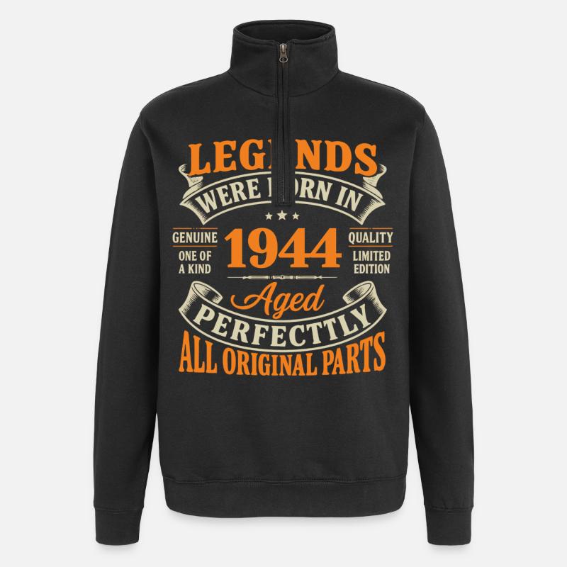 Legends 1944: Perfekt gealtert - Quarter-Zip-Sweatshirt - Schwarz