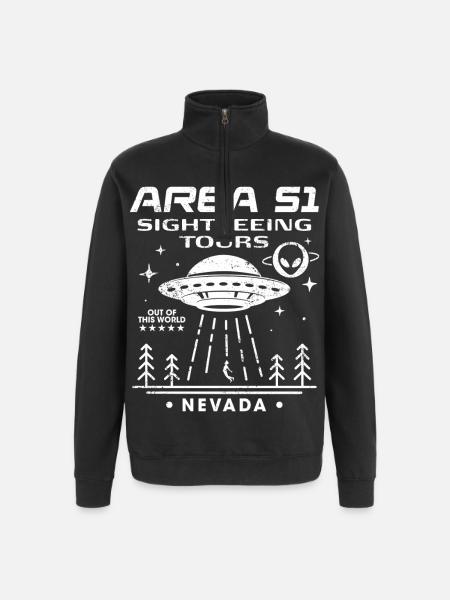 Area 51 Sightseeing Tours - Quarter-Zip Sweatshirt - black
