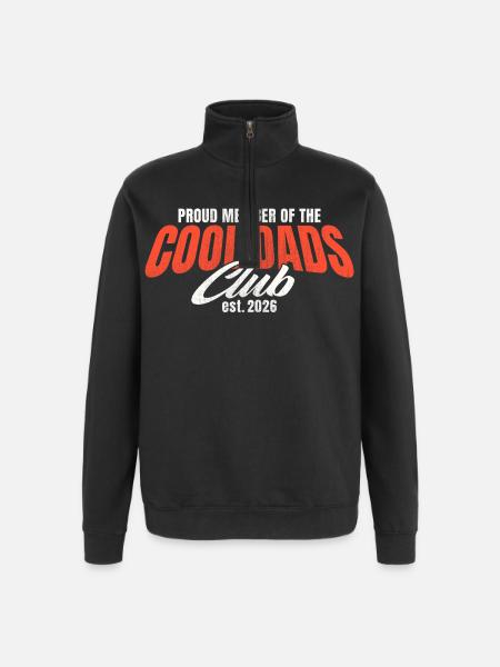 Cool Dads Club - Dad 2026 Gift - Quarter-Zip Sweatshirt - black