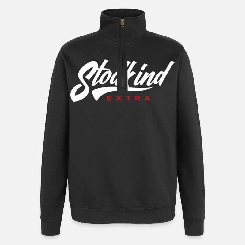 Stodkind Extra WHITE - Sweat à zip 1/4 - noir