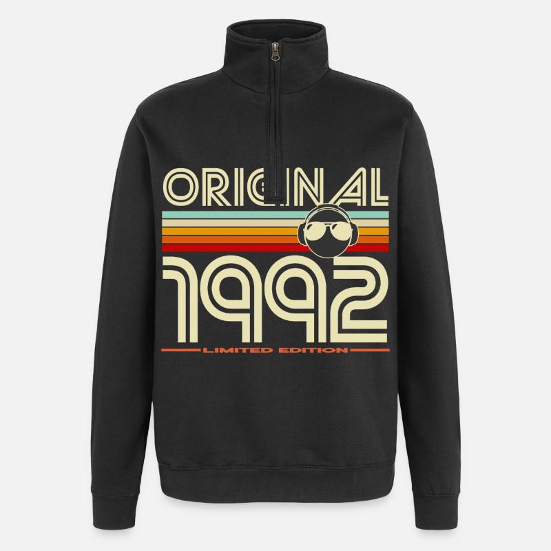 Originale Retro-Edition von 1992 - Quarter-Zip-Sweatshirt - Schwarz