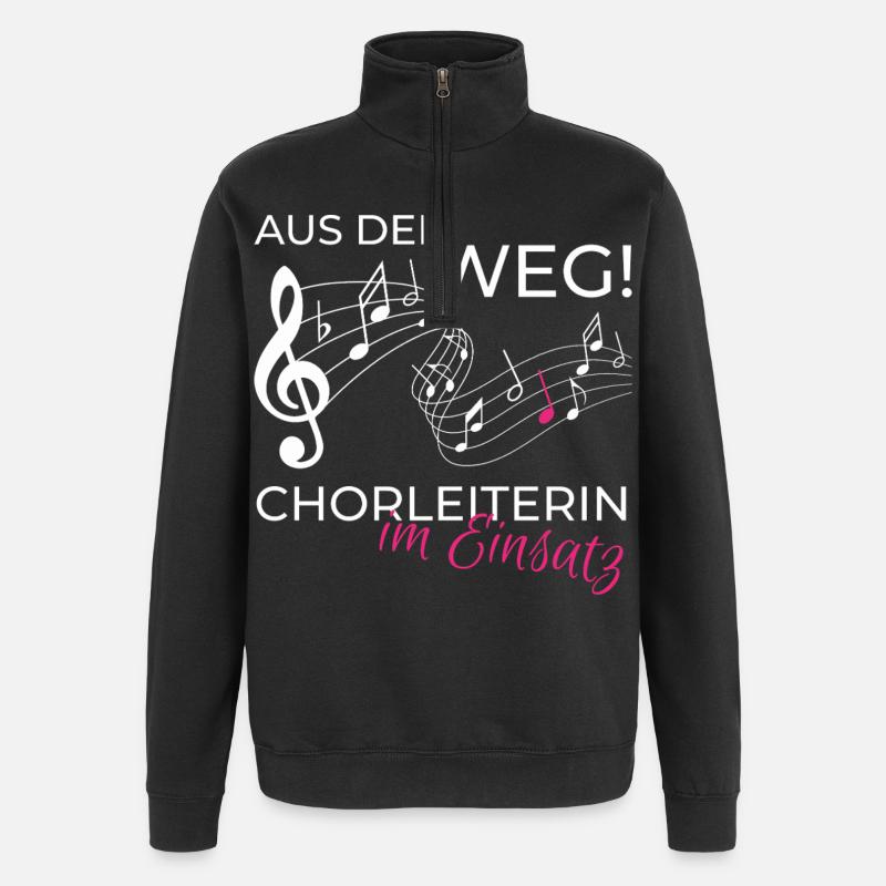 Chorleiterin im Einsatz - Quarter-Zip-Sweatshirt - Schwarz