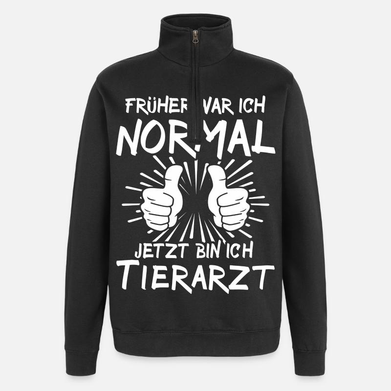 Tierarzt - Quarter-Zip-Sweatshirt - Schwarz