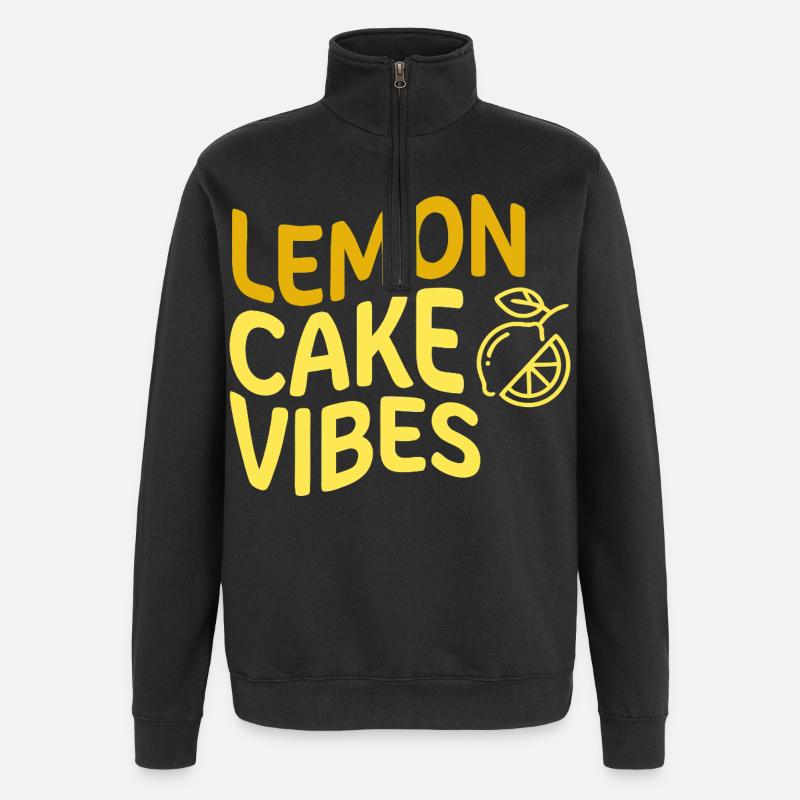 Gâteau au citron vibrateurs Zitronenkuchen - Sweat à zip 1/4 - noir
