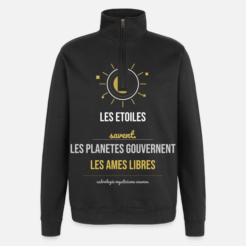 les ames libres - Sweat à zip 1/4 - noir