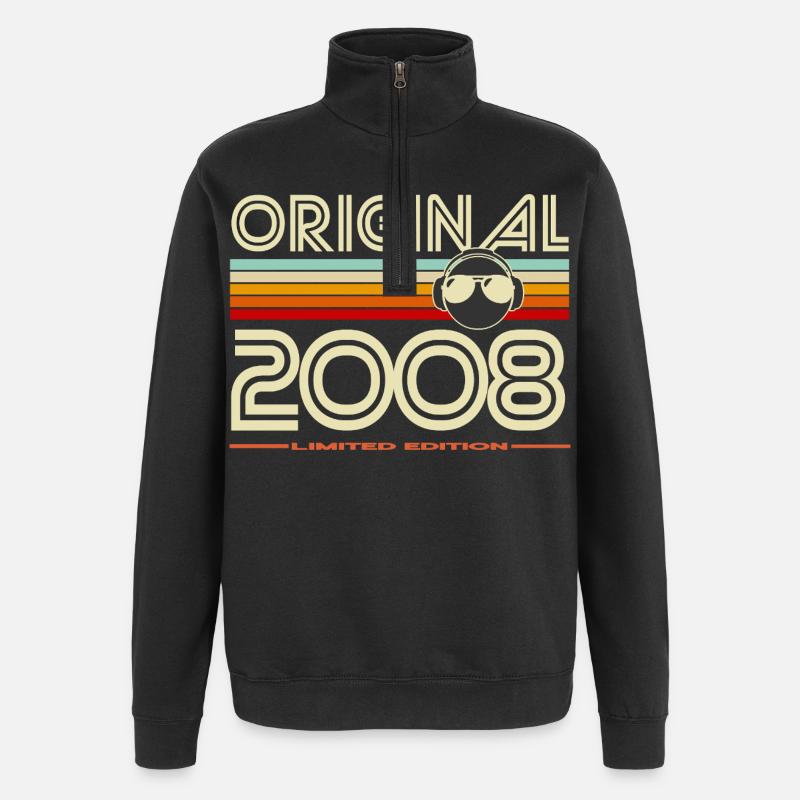 Original 2008 Édition Rétro - Sweat à zip 1/4 - noir
